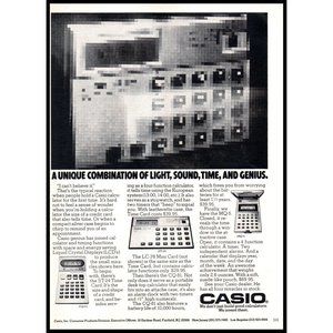 1978 Casio Electronic Calculator Vintage Print Ad MQ-5 CQ-81 LC-78 Wall Art